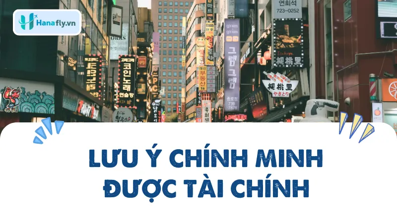 Lưu ý chính minh được tài chính